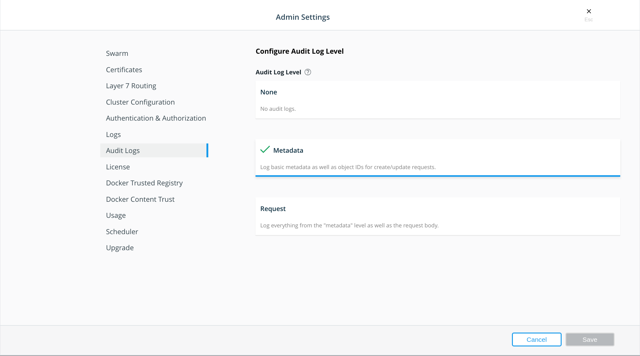 Enabling Audit Logging in UCP
