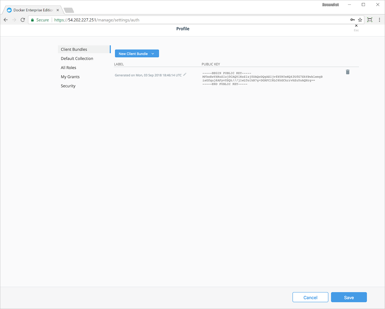 Downloading UCP Client Profile