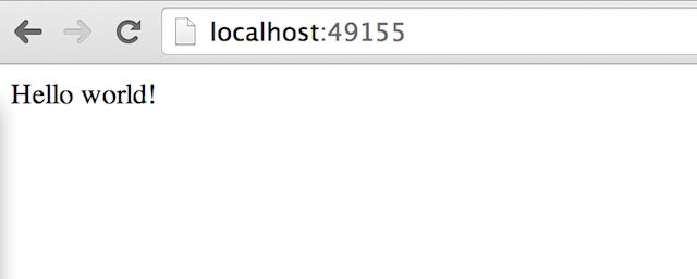 Screenshot of the running web application