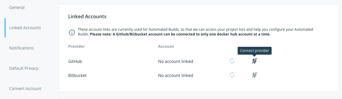 Linking source providers