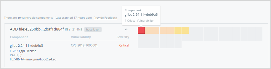 Scanned component preview