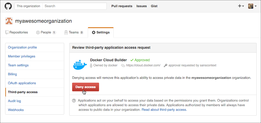 Revoking access to GitHub organization