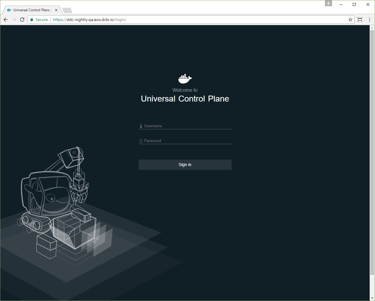 UCP login page