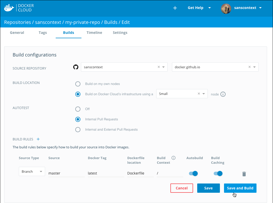 Build configuration of repo