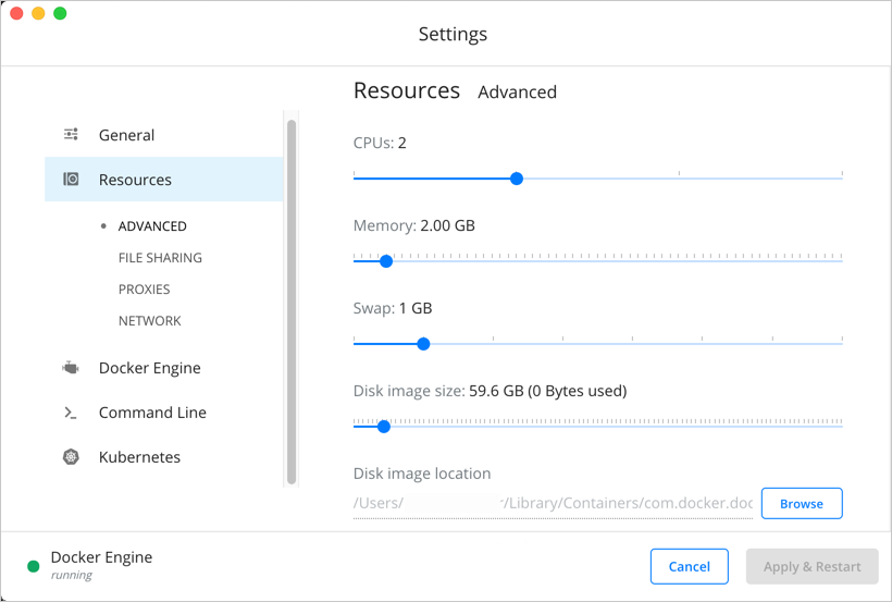 Disk preferences