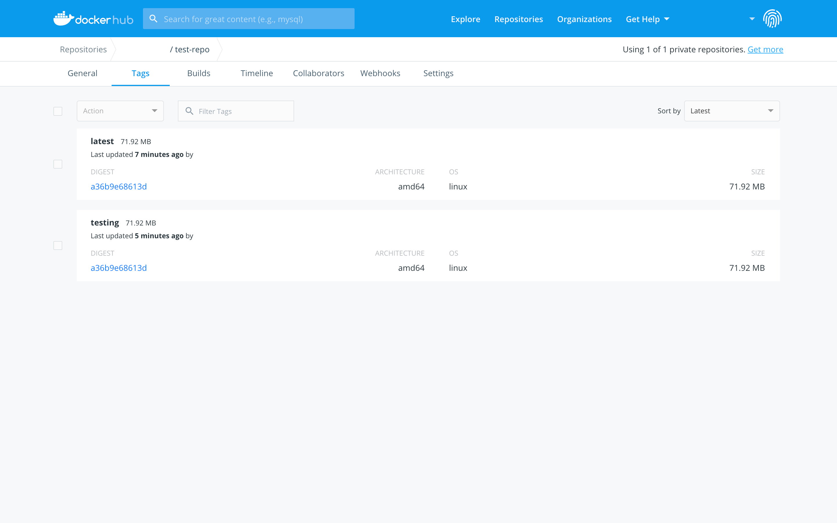 Manage Repo Tags