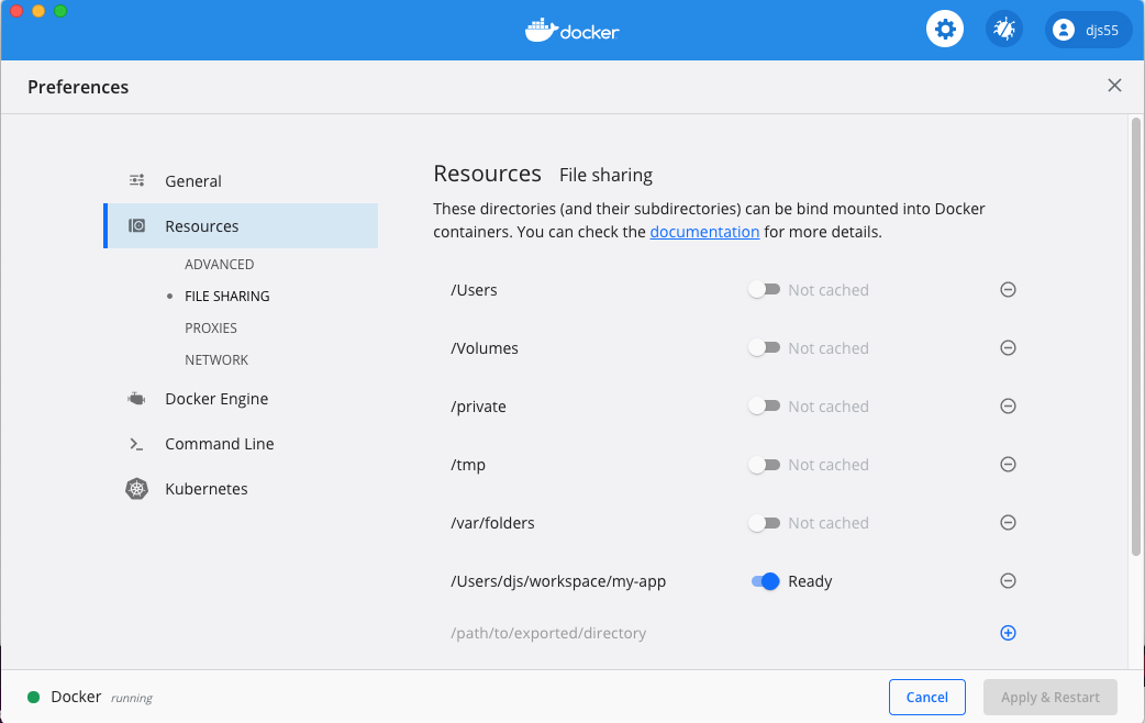 Caching with mutagen is "Ready"