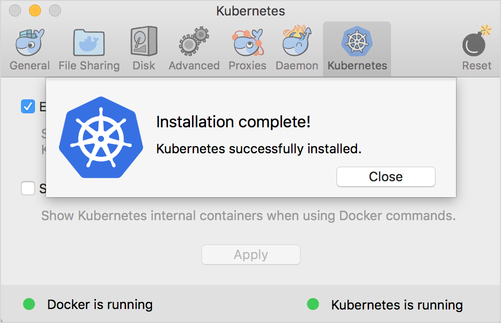 Installation complete