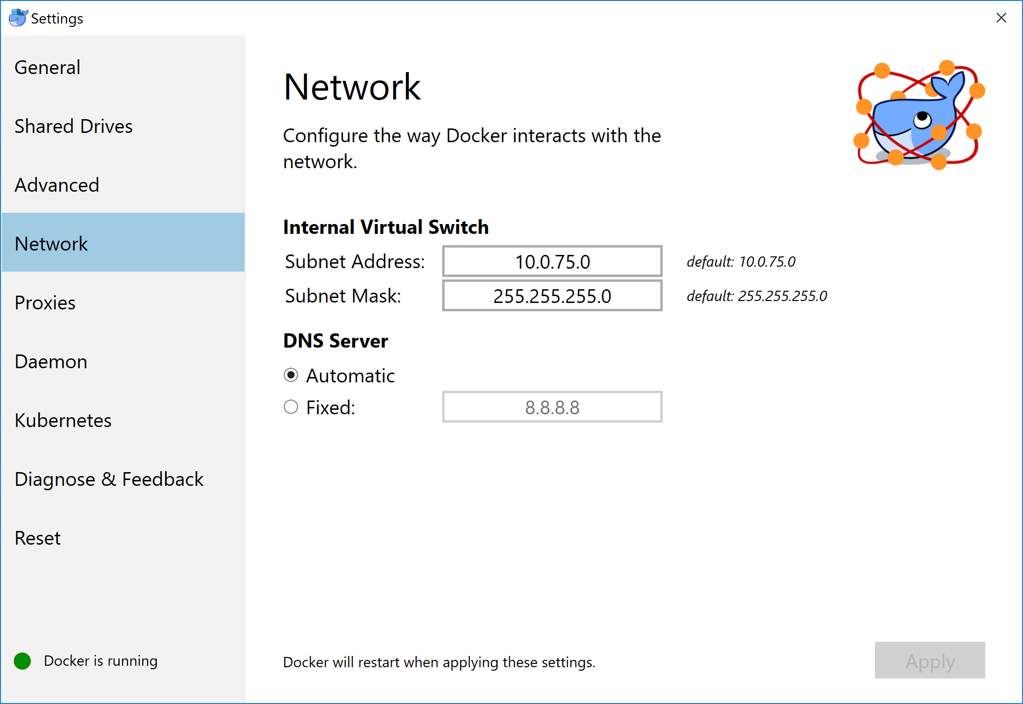 Network settings