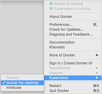 Docker Menu with Kubernetes
