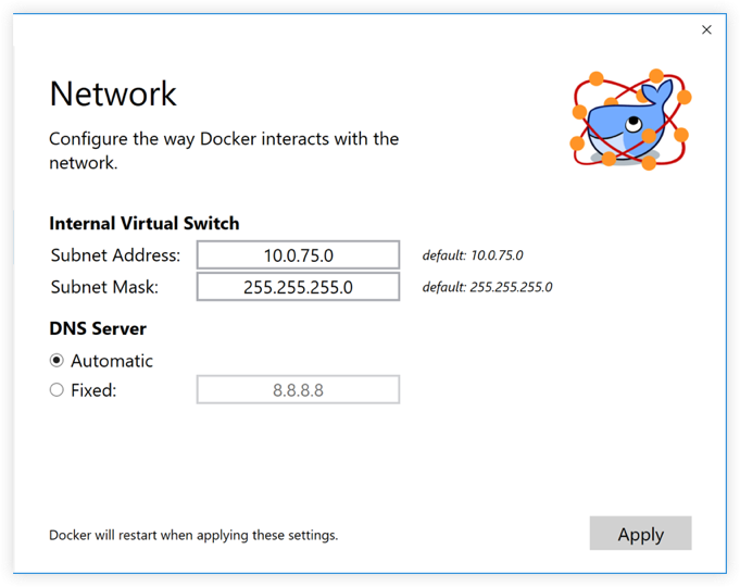Network settings