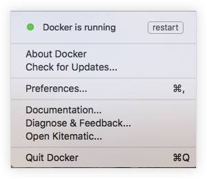 Docker context menu