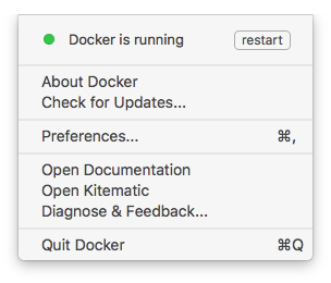 Docker context menu