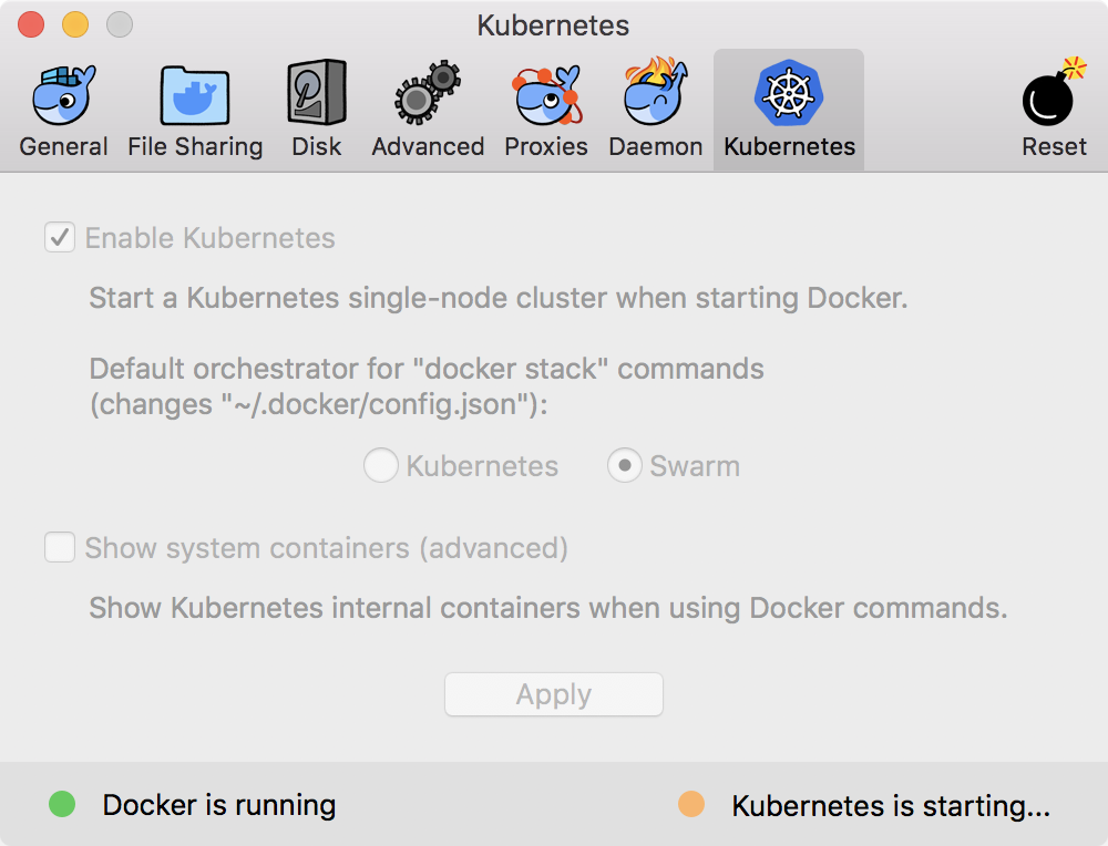 Enable Kubernetes
