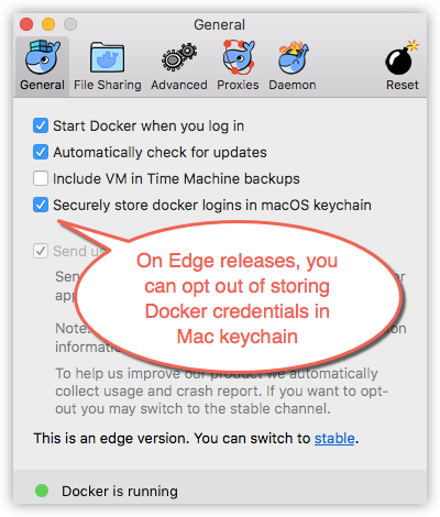 Opt in or out of storing credentials in keychain