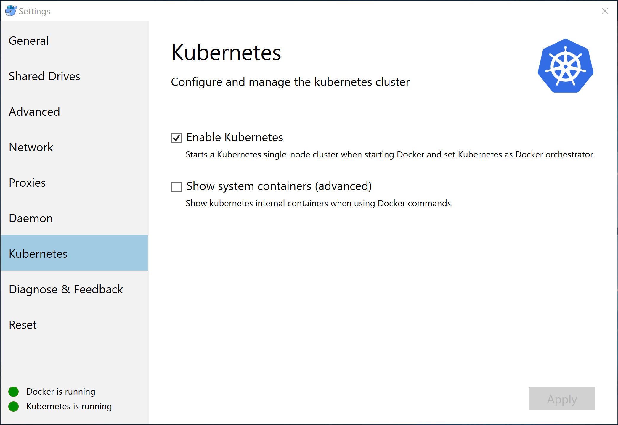 Enable Kubernetes