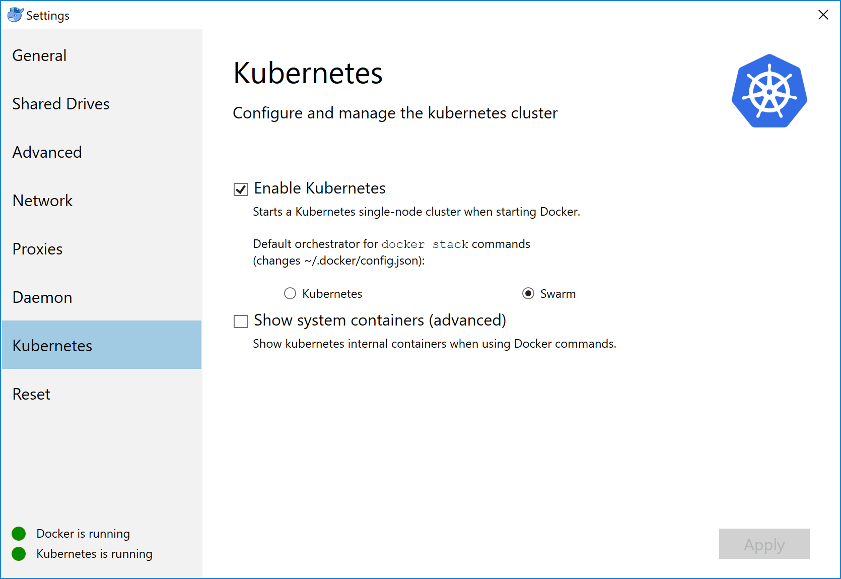Enable Kubernetes