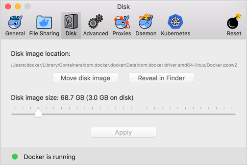 Disk settings