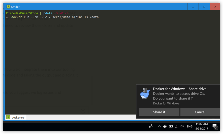 Shared drive on demand