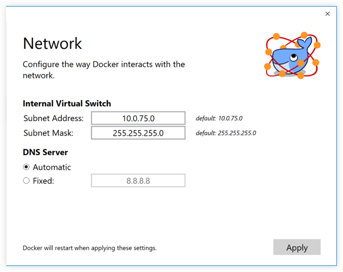 Network settings