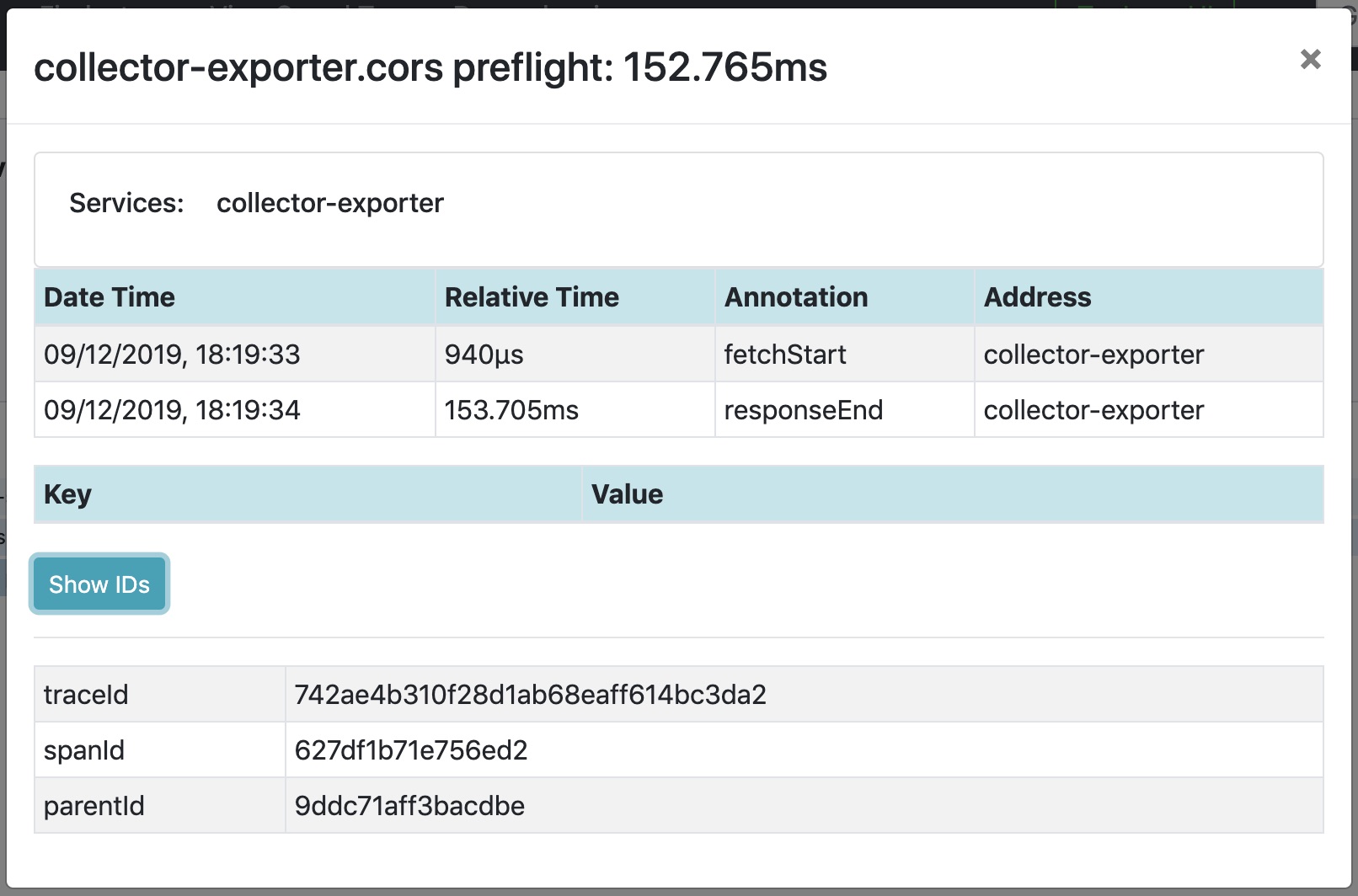 Screenshot of the running example